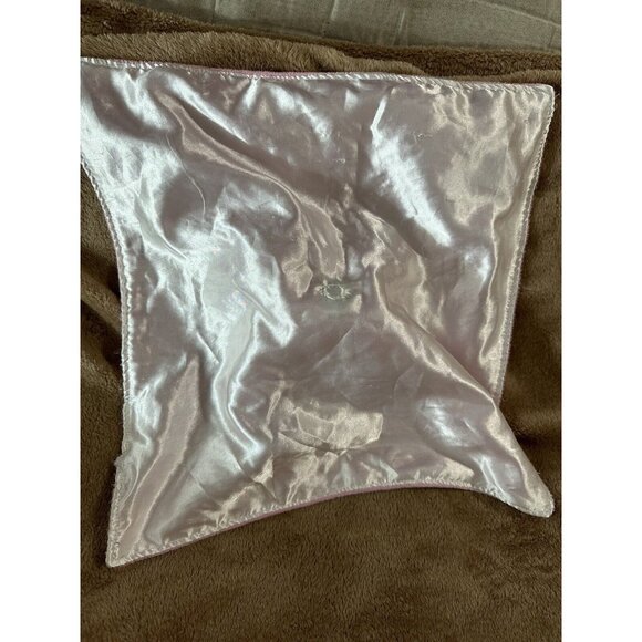 Carter's Pink Heart White Bunny Plush Security Blanket Satin Back Lovey Rabbit - Picture 8 of 9